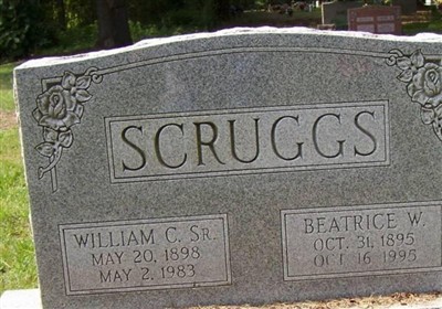 Beatrice W Scruggs on Sysoon