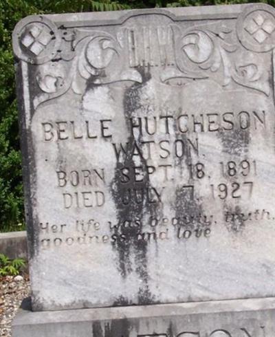 Belle Hutchinson Watson on Sysoon