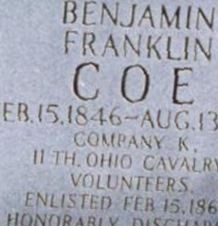 Benjamin Franklin Coe, Find a grave on Sysoon Benjamin Franklin Coe on Sysoon