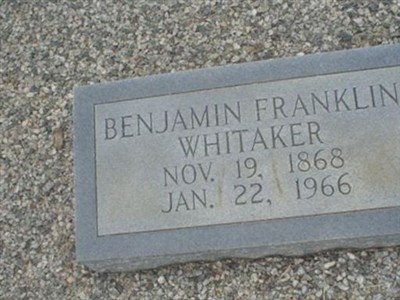 Benjamin Franklin Whitaker on Sysoon
