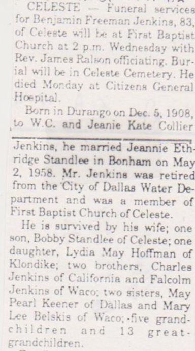 Benjamin Freeman Jenkins on Sysoon