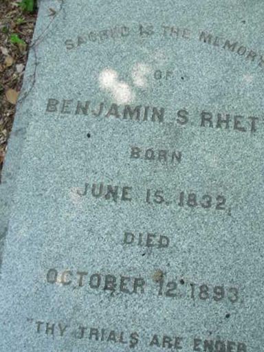 Benjamin S Rhett on Sysoon