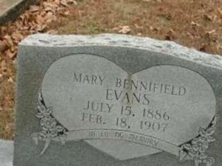 Mary Bennifield "Bennie" Glidewell Evans on Sysoon