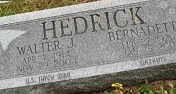 Bernadette Watkins Hedrick on Sysoon