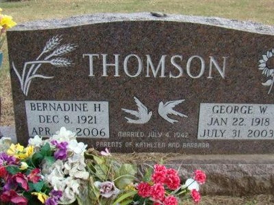 Bernadine H Piper Thomson on Sysoon
