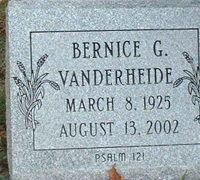 Bernice G. VanderHeide on Sysoon
