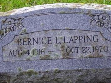 Bernice L. Lapping on Sysoon