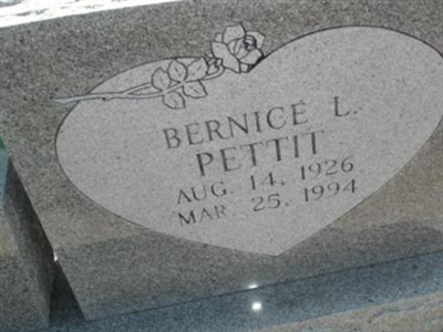 Bernice L Pettit on Sysoon