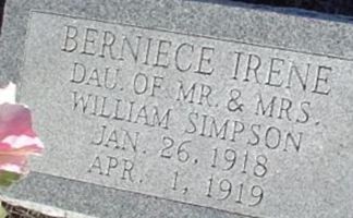 Berniece Irene Simpson on Sysoon