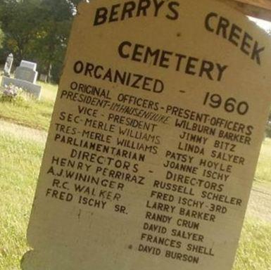 Berrys Creek Cemetery on Sysoon