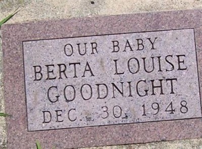 Berta Louise Goodnight on Sysoon