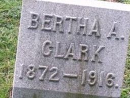 Bertha A. Clark on Sysoon