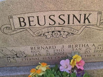 Bertha A. Jansen Beussink on Sysoon