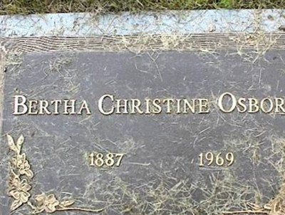 Bertha Christine Osborne on Sysoon
