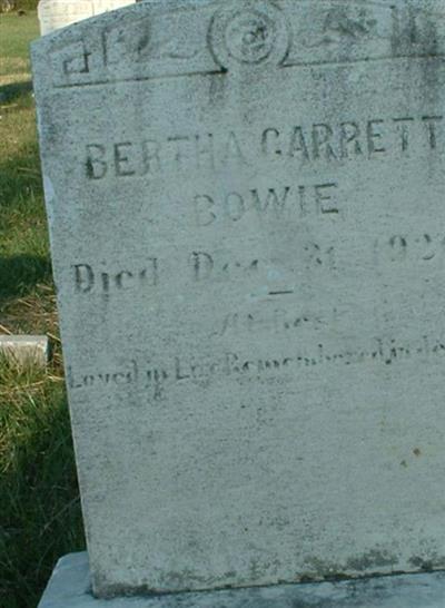 Bertha Garrett Bowie on Sysoon