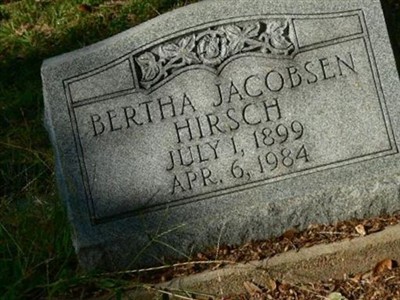 Bertha Jacobsen Hirsch on Sysoon