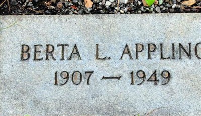 Bertha L. Appling on Sysoon