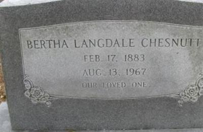Bertha Langdale Chesnutt on Sysoon