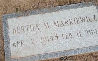 Bertha M Markiewicz on Sysoon