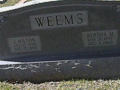 Bertha M. Weems on Sysoon