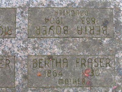 Bertha Orlena Baker Fraser on Sysoon