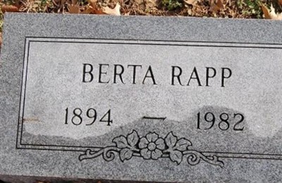 Bertha Rapp on Sysoon