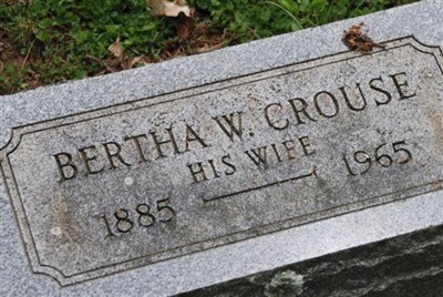 Bertha W Crouse Read on Sysoon