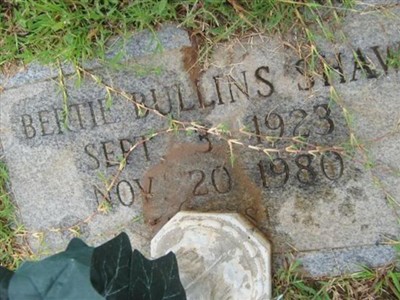 Bertie Bullins Shaw on Sysoon