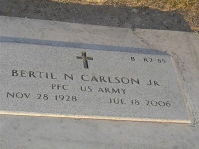 PFC Bertil Niles "Bert" Carlson, Jr on Sysoon