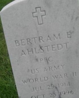 Bertram E Ahlstedt on Sysoon