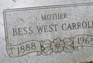 Bess West Carroll on Sysoon