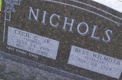 Bess Wilmoth Earheart Nichols on Sysoon
