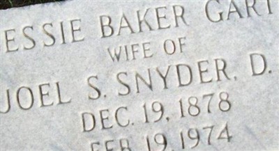 Bessie Baker Garth Snyder on Sysoon