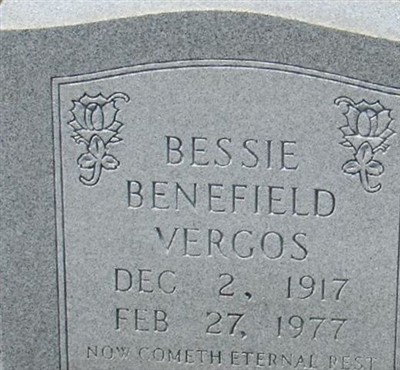 Bessie Benefield Vergos on Sysoon