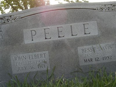 Bessie C. Davis Peele on Sysoon