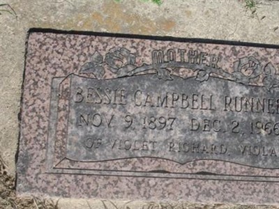 Bessie Campbell Runner on Sysoon