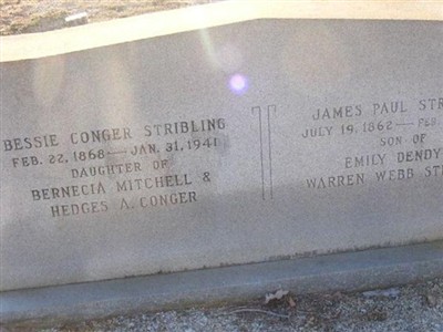 Bessie Conger Stribling on Sysoon