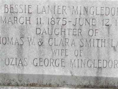 Bessie Lanier Mingledorff on Sysoon