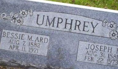 Bessie M Ard Umphrey on Sysoon