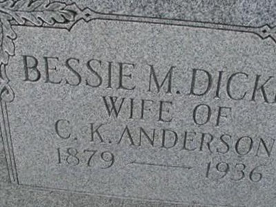 Bessie M Dicken Anderson on Sysoon