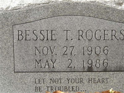 Bessie T Rogers on Sysoon