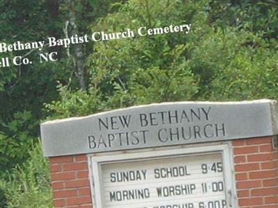 New Bethany Baptist Church Cemetery on Sysoon