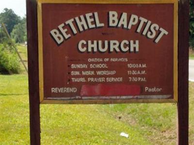 Bethel Baptist Church Cemetery on Sysoon