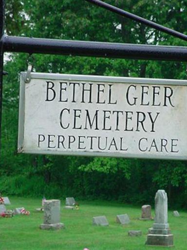 Bethel Geer Cemetery on Sysoon