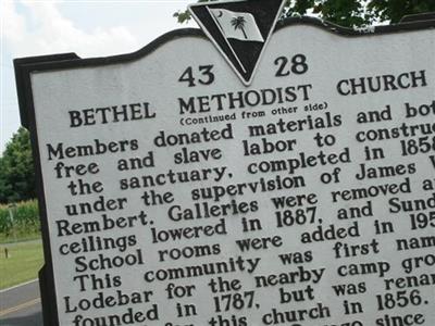 Bethel Methodist Church Cemetery on Sysoon