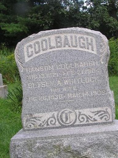 Betsey A Whitlock Coolbaugh on Sysoon