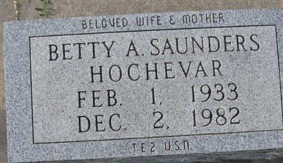 Betty A. Saunders Hochevar on Sysoon