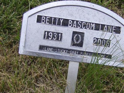 Betty Bascom Lane on Sysoon