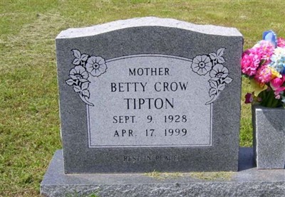 Betty Crow Tipton on Sysoon