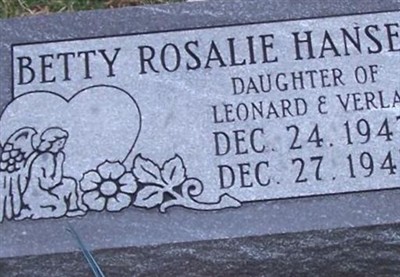 Betty Rosalie Hansen on Sysoon